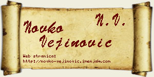 Novko Vejinović vizit kartica